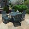 Highwood Usa Lehigh 5pc Round Outdoor Patio Furniture Dining Set AD-DNL48-NBE - alternate 3